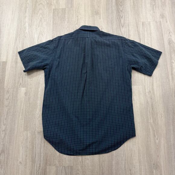 Vintage Polo Ralph Lauren Blake Short Sleeve Button Shirt Men's Medium Plaid 90s - Picture 5 of 6